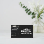 Black Car Service Auto Minimalistische Einfache Be Visitenkarte (Stehend Vorderseite)