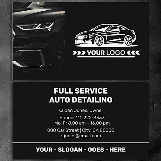 Black Car Service Auto Minimalistische Einfache Be Visitenkarte