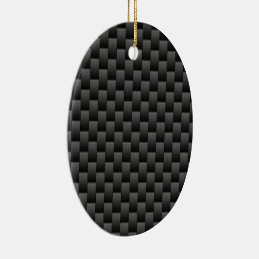 Black Carbon Fiber Stil Print Background Keramik Ornament (Rechts)