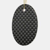 Black Carbon Fiber Stil Print Background Keramik Ornament (Links)