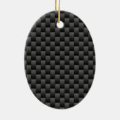 Black Carbon Fiber Stil Print Background Keramik Ornament (Hinten)