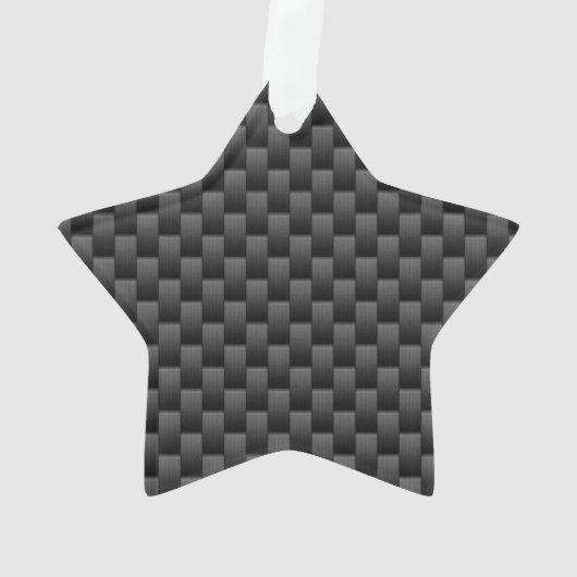 Black Carbon Fiber Stil Print Background Ornament (Rückseite)
