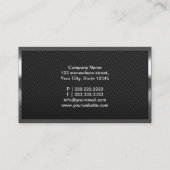 Black Carbon Fibre Artist Business Card Visitenkarte (Rückseite)
