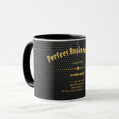 Black Carbon Gold Eleganter Luxus Klare Einzigarti Tasse (Vorderseite Links)