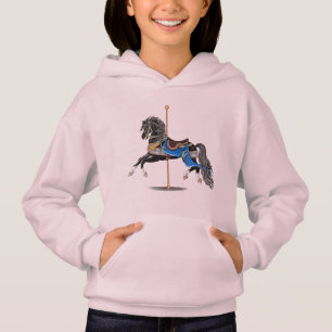 Black Carousel Pferd Hoodie