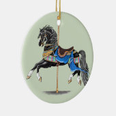 Black Carousel Pferd Keramik Ornament (Rechts)