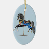 Black Carousel Pferd Keramik Ornament (Rechts)