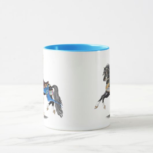 Black Carousel Pferd Tasse (Zentrum)