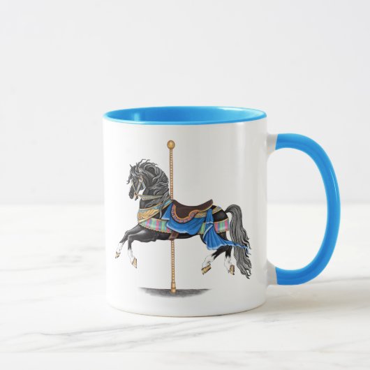 Black Carousel Pferd Tasse (Rechts)