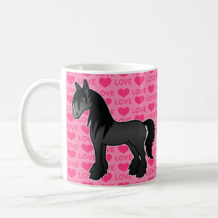 Black Cartoon Sinti und Roma Vanner Shire Clydesda Kaffeetasse