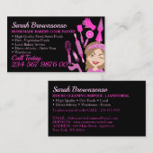 Black Cartoon Womery Backwaren Konditorei Koch Visitenkarte (Vorne/Hinten)