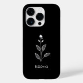 Black Case with White Flower - Elegant and Custom (Rückseite)
