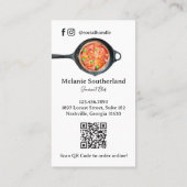 Black Cast Eisen Skillet Pizza Catering & Lieferun Visitenkarte (Rückseite)