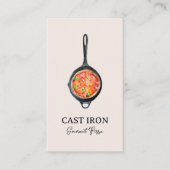 Black Cast Eisen Skillet Pizza Catering & Lieferun Visitenkarte (Vorderseite)