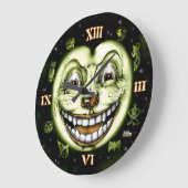 Black Cat 13 Clock Halloween Große Wanduhr (Winkel)