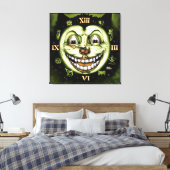 Black Cat 13 Clock Halloween Leinwanddruck (Insitu (Schlafzimmer))