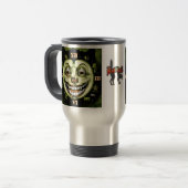Black Cat 13 Clock Halloween Reisebecher (Vorderseite Links)