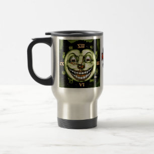 Black Cat 13 Clock Halloween Reisebecher