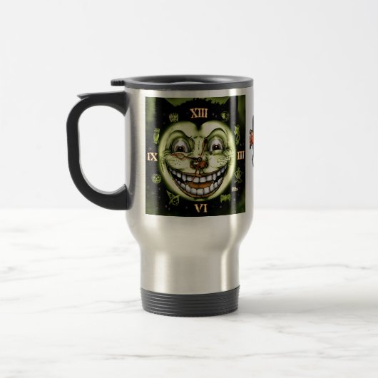 Black Cat 13 Clock Halloween Reisebecher (Links)