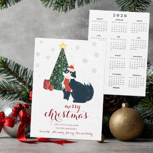Black Cat 2026 Kalender Frohe Weihnachtskalender Feiertagskarte