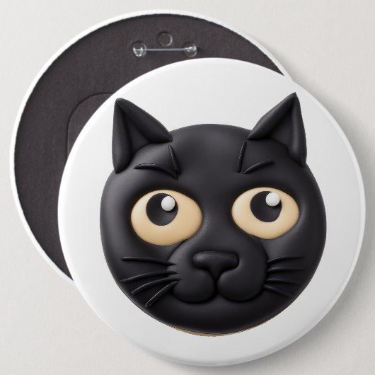 Black Cat 3D Inspiriert Button (Vorne & Hinten)