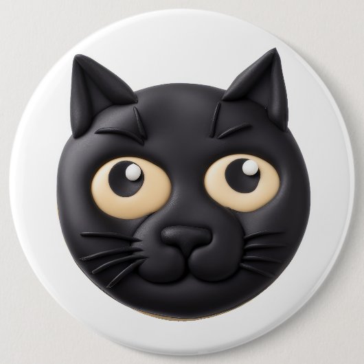 Black Cat 3D Inspiriert Button (Vorderseite)