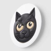 Black Cat 3D Inspiriert Große Wanduhr (Winkel)