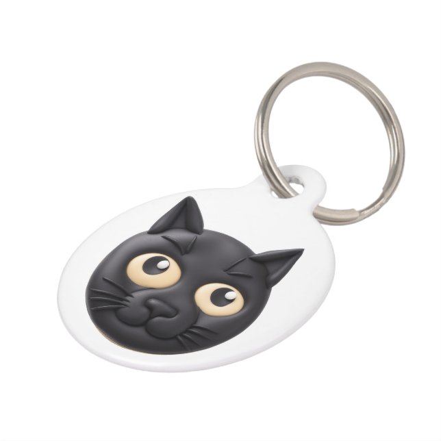 Black Cat 3D Inspiriert Haustiermarke (Seite)