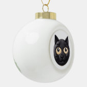 Black Cat 3D Inspiriert Keramik Kugel-Ornament (Links)