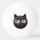 Black Cat 3D Inspiriert Tischtennisball (Vorderseite)