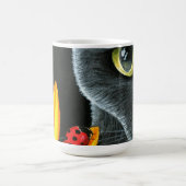 Black Cat 510 ladybug-gelbe Blume Kaffeetasse (Mittel)