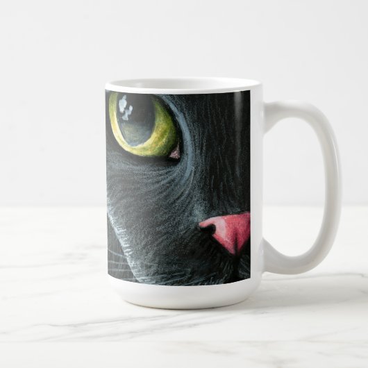 Black Cat 510 ladybug-gelbe Blume Kaffeetasse (Rechts)