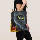 Black Cat 510 ladybug-gelbe Blume Tasche (Von Nahem)