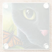 Black Cat 555 Butterfly Glasuntersetzer (Rückseite)