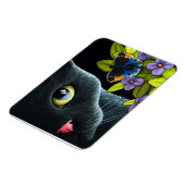 Black Cat 557 Blauer Schmetterling Blume Magnet (Linke Seite)