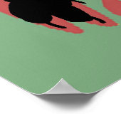 Black Cat Abstrakt Poster (Ecke)