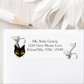 Black Cat Address Label (Insitu)
