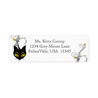 Black Cat Address Label