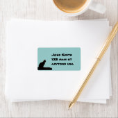 Black Cat Address Label Adressaufkleber (Insitu)