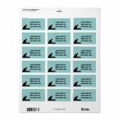 Black Cat Address Label Adressaufkleber (Vorne)