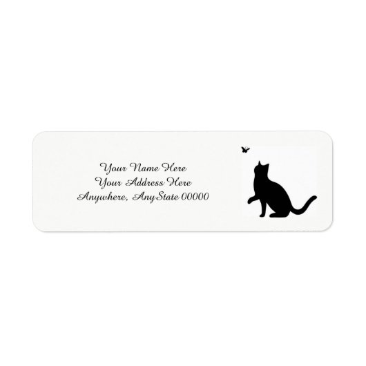Black Cat Address Labels (Vorne)
