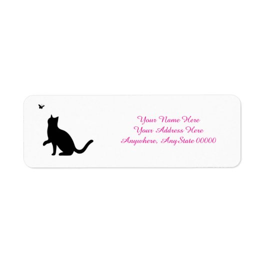 Black Cat Address Labels (Vorne)