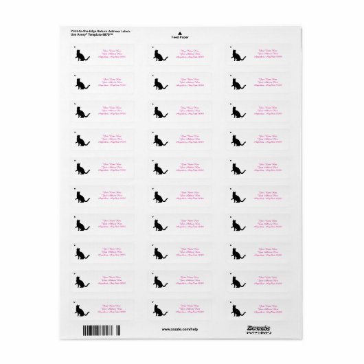 Black Cat Address Labels (Vorne)
