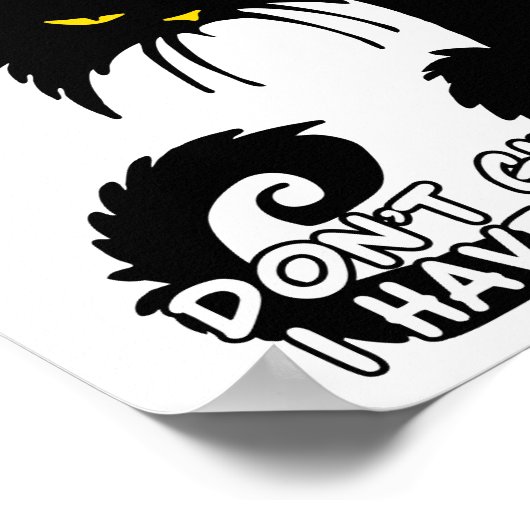 Black Cat Advice Sprichwort Poster (Ecke)