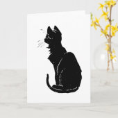 Black Cat, Alexandre Steinlen Karte (Gelbe Blume)