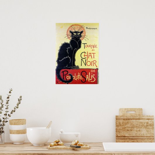 Black Cat, Alexandre Steinlen Poster (Küche)
