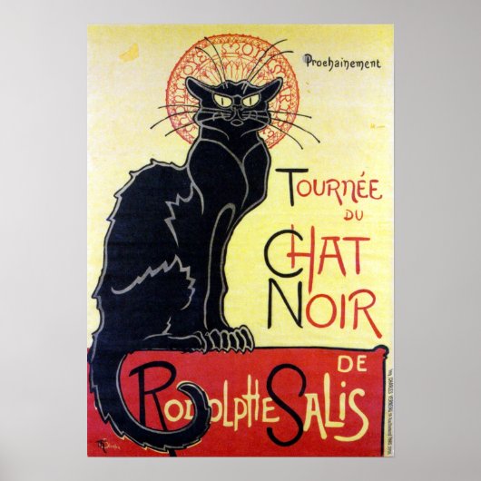 Black Cat, Alexandre Steinlen Poster (Vorne)