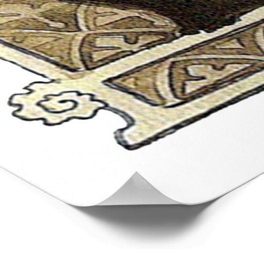 Black Cat, Alexandre Steinlen Poster (Ecke)