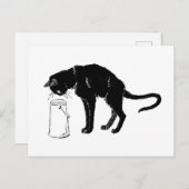 Black Cat, Alexandre Steinlen Postkarte (Vorne/Hinten)