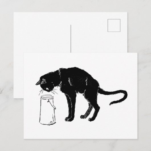 Black Cat, Alexandre Steinlen Postkarte (Vorne/Hinten)